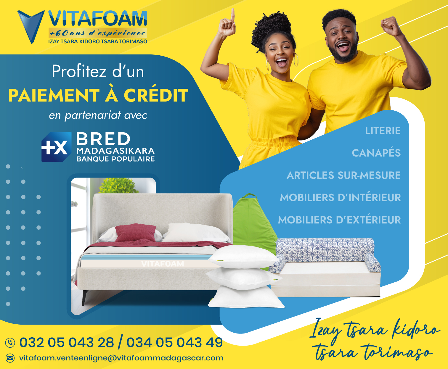 Vitafoam + BRED : achetez tranquille