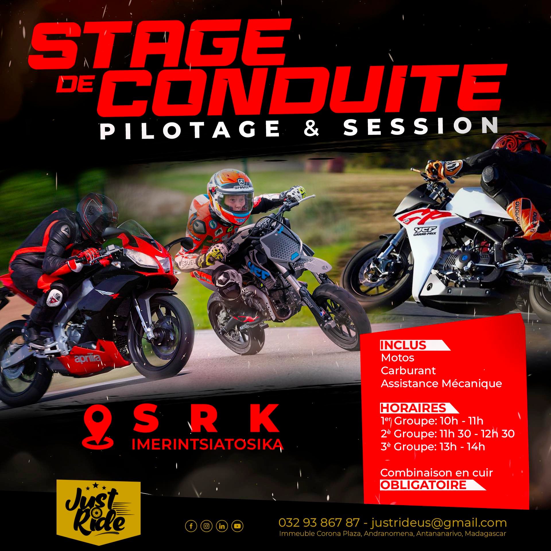 Retour des stages de pilotage et des sessions avec Just Ride  
