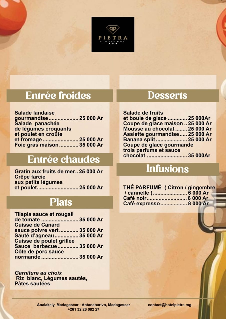 ‎Notre nouveau menu gastronomique est enfin là Hôtel Pietra Tanà