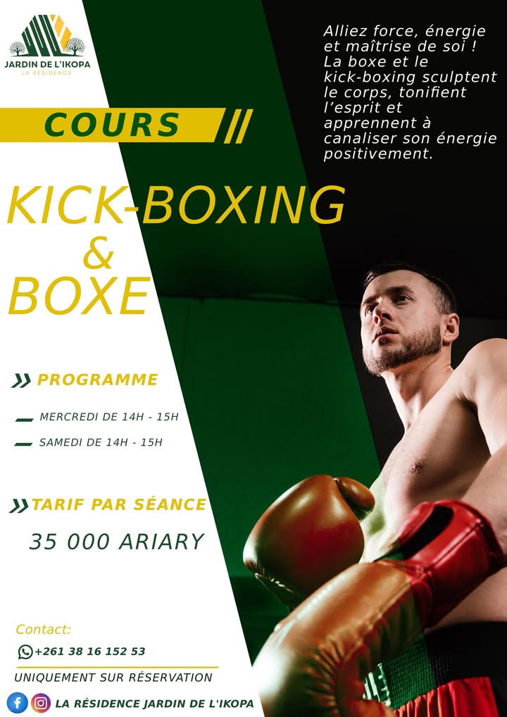 SEANCE DE KICK-BOXING pour les ados et adultes !!! À la résidence Jardin de l’Ikopa