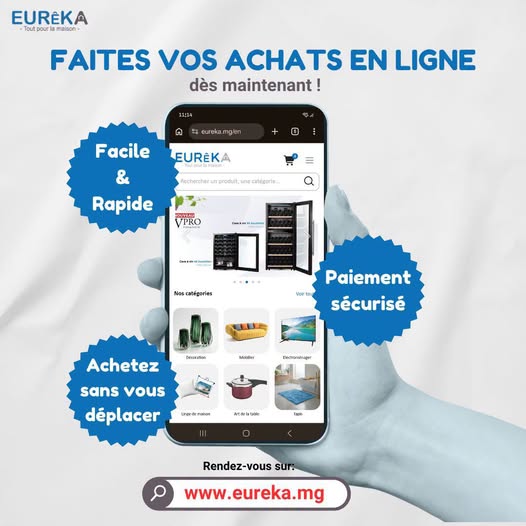 Faites vos achats en ligne sur eureka.mg