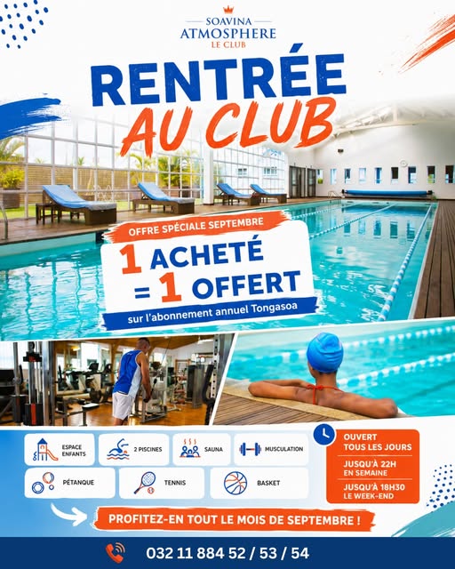 C’est la rentrée au Club Soavina Atmosphère !