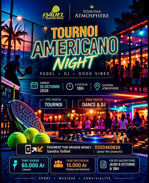  AMERICANO NIGHT - Padel, DJ & Good Vibes ! 🔥