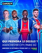 MANCHESTER CITY vs PSG 📺 CANAL+ SPORT 2,chaîne 20 - offre 1